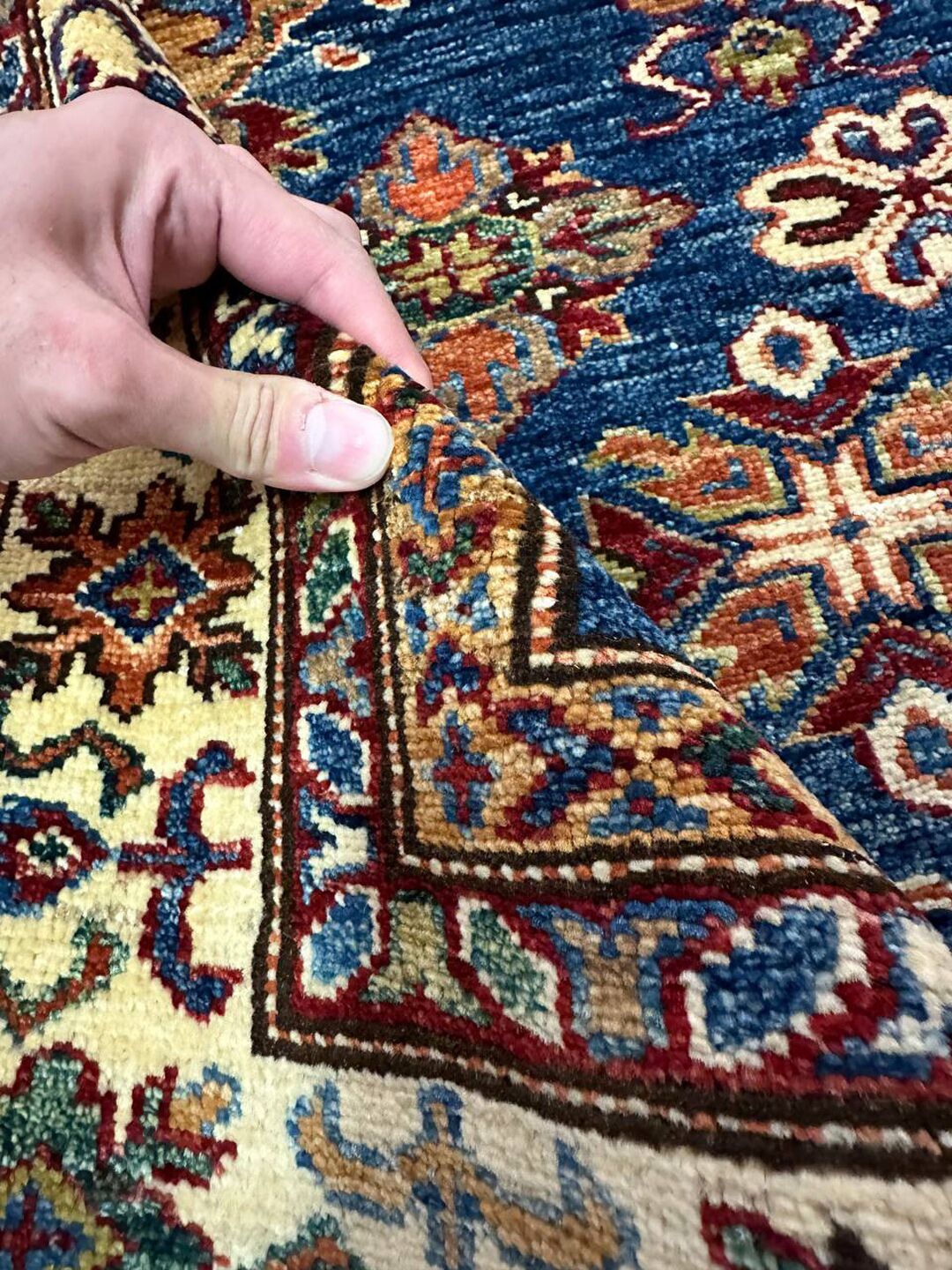 1.7×1.2 M Afghan Super Kazak Rug - Image 7