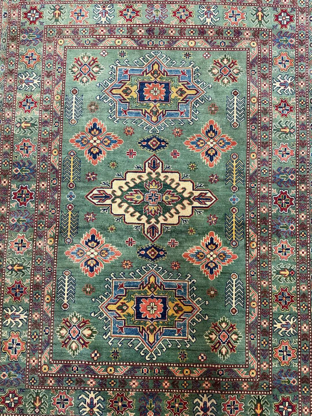 2.35 × 1.65 M Afghan Kazak Rug