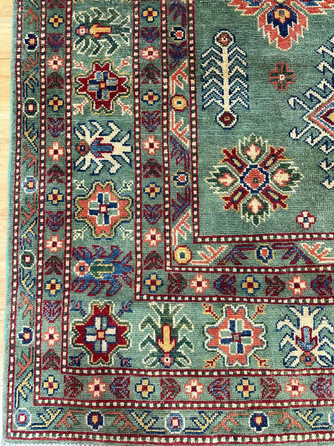 2.35 × 1.65 M Afghan Kazak Rug - Image 7