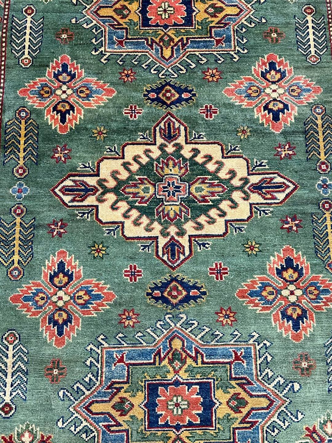 2.35 × 1.65 M Afghan Kazak Rug - Image 3