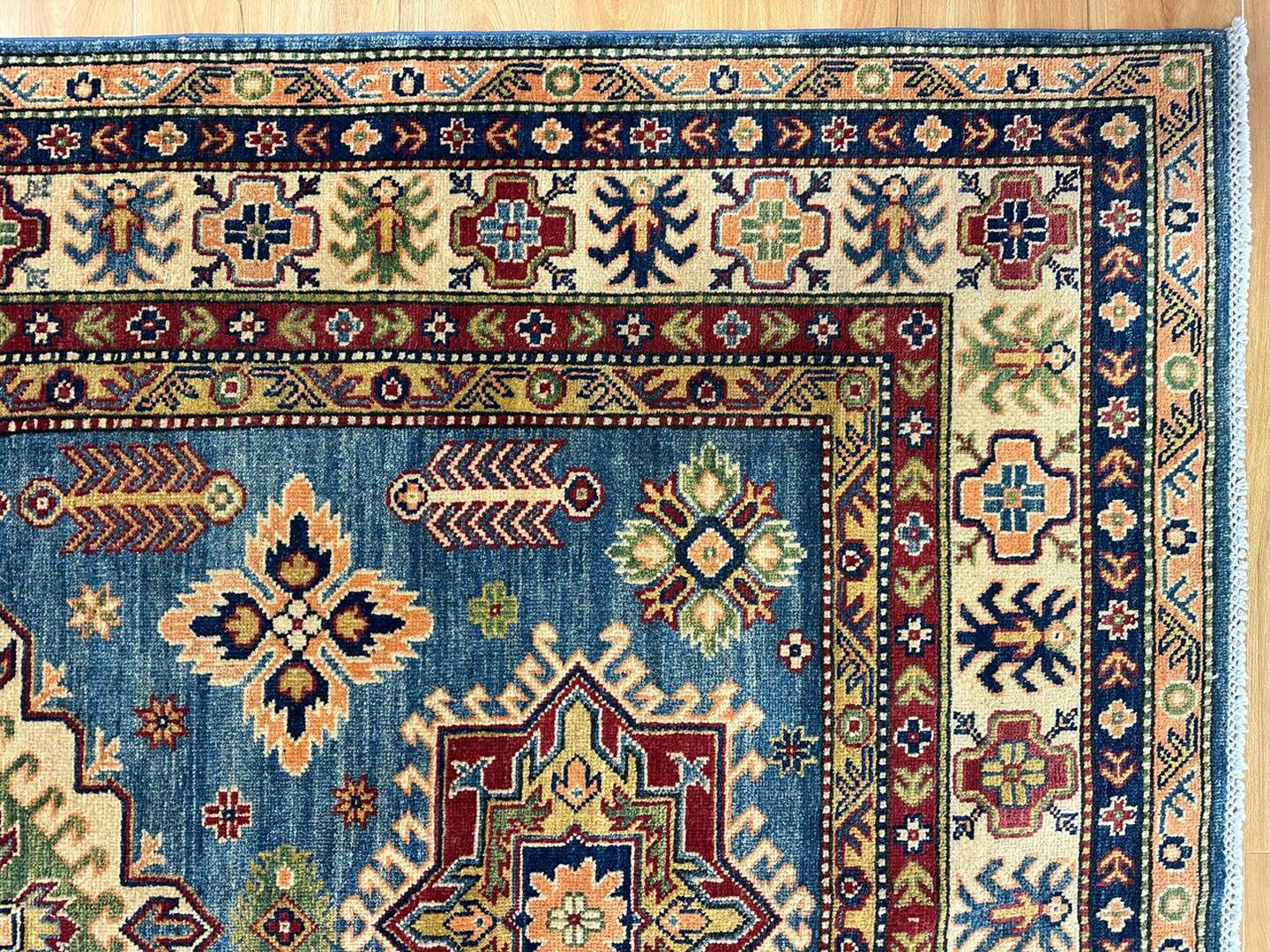 2.37 × 1.68 M Afghan Kazak Rug - Image 3