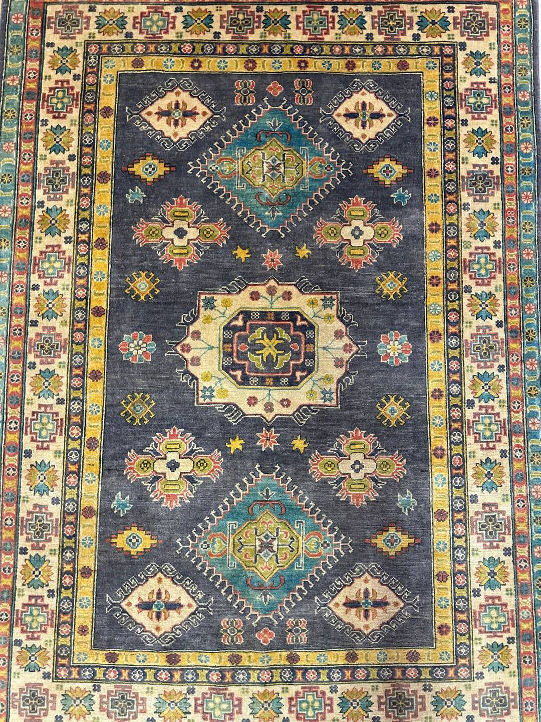 2.35 × 1.65 M Afghan Kazak Rug