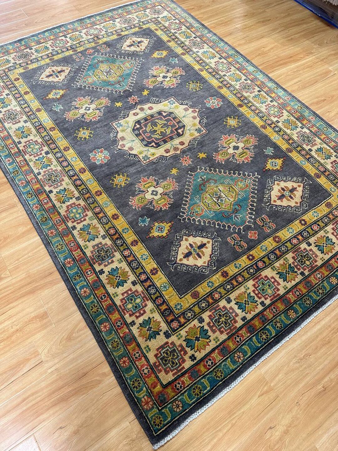 2.35 × 1.65 M Afghan Kazak Rug - Image 7