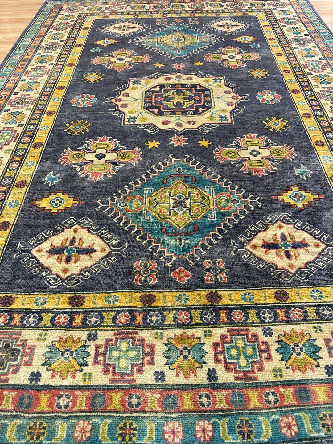 2.35 × 1.65 M Afghan Kazak Rug - Image 6