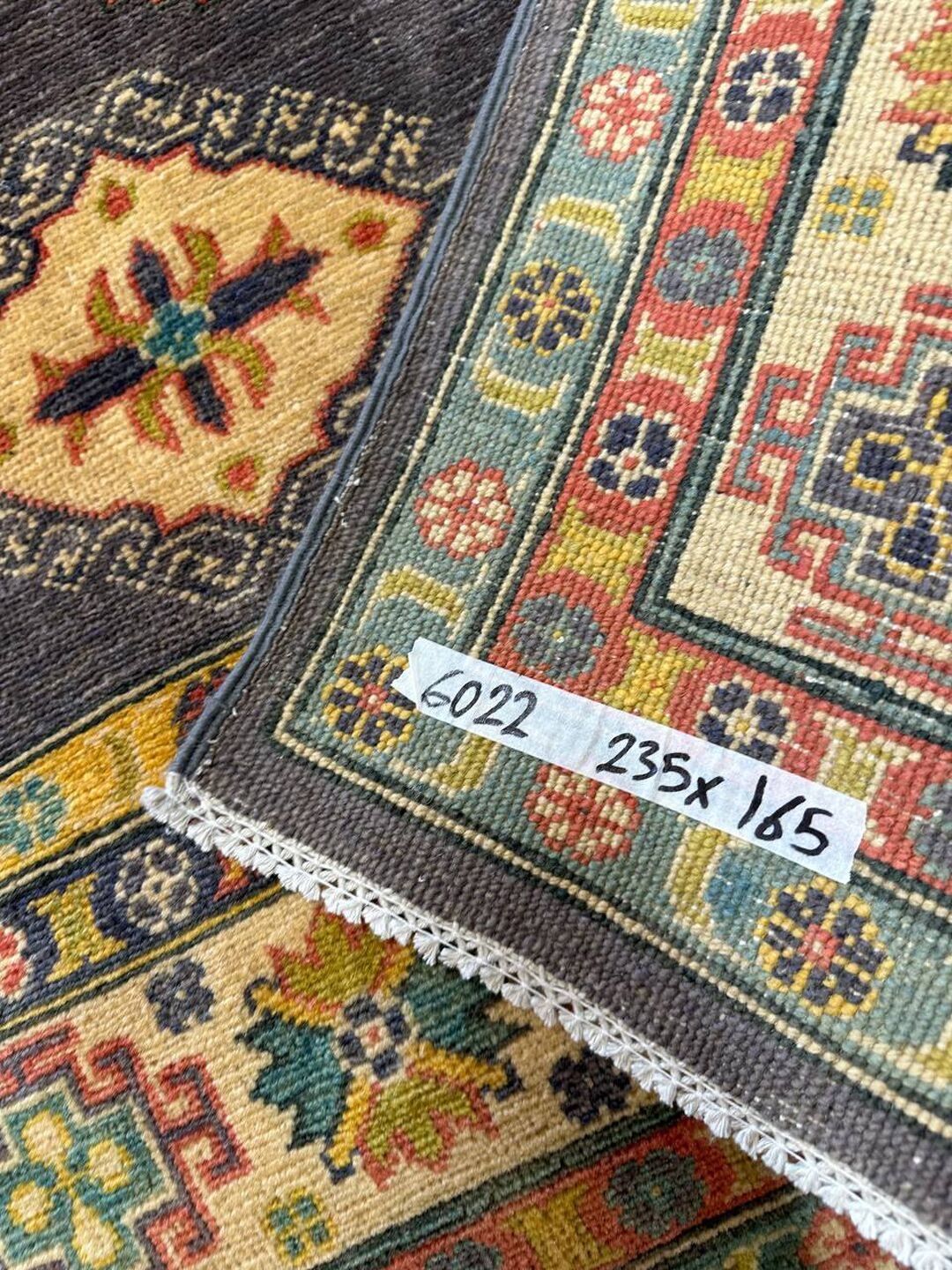 2.35 × 1.65 M Afghan Kazak Rug - Image 10