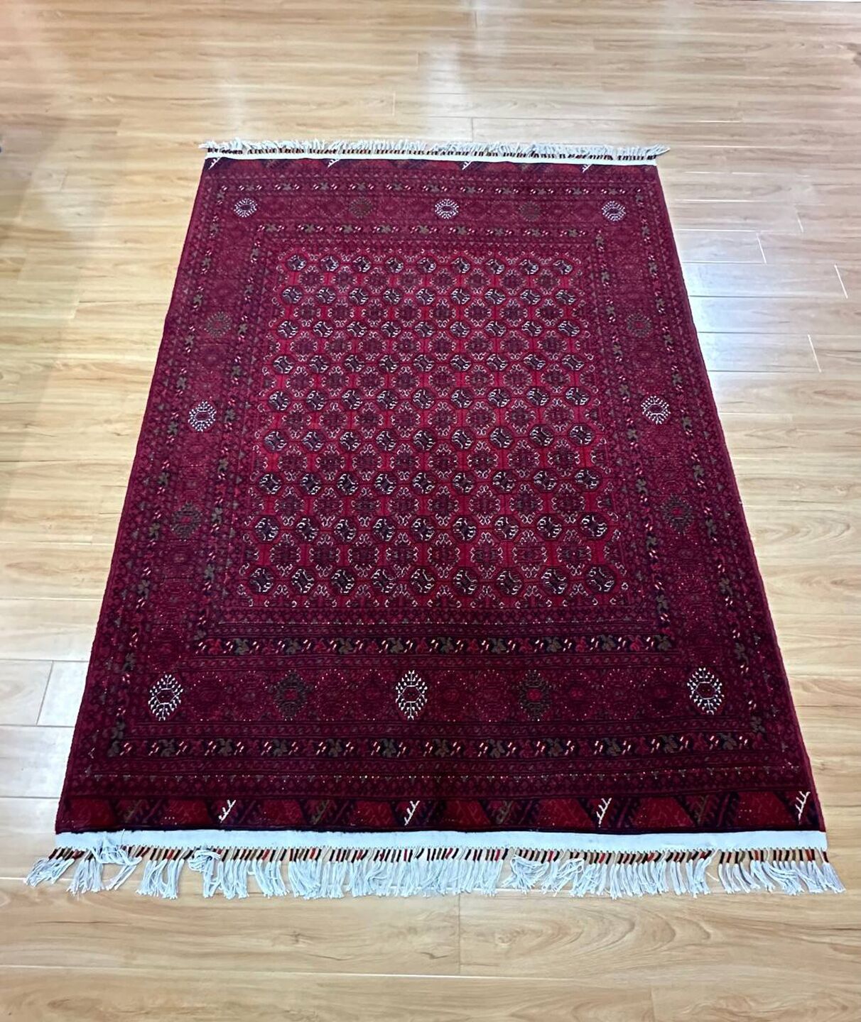 2x1.5 M Afghan Mori Gol Bokhara Rug - Image 2