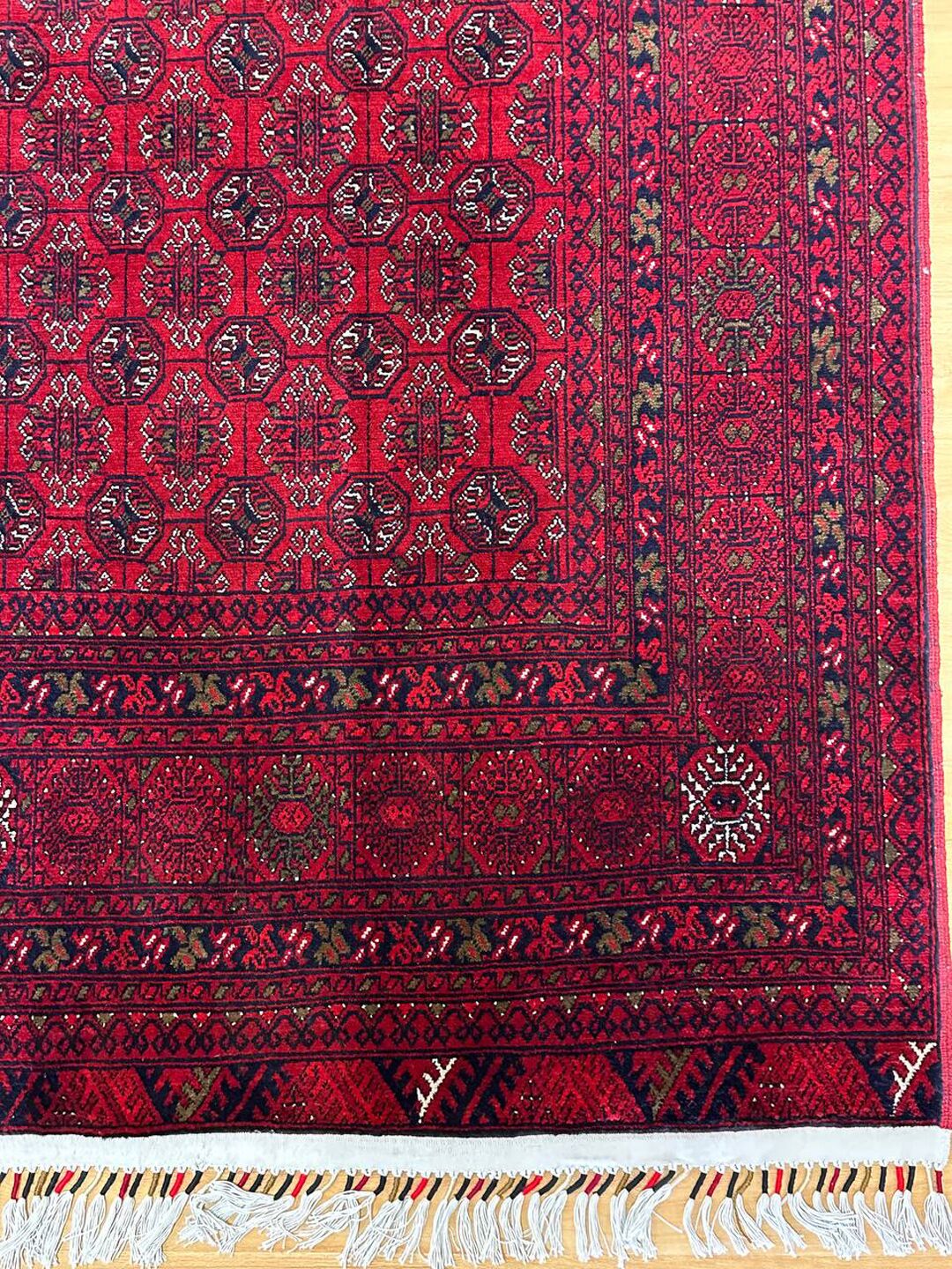 2x1.5 M Afghan Mori Gol Bokhara Rug - Image 3