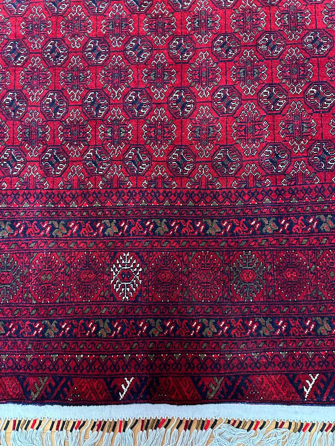 2x1.5 M Afghan Mori Gol Bokhara Rug - Image 7