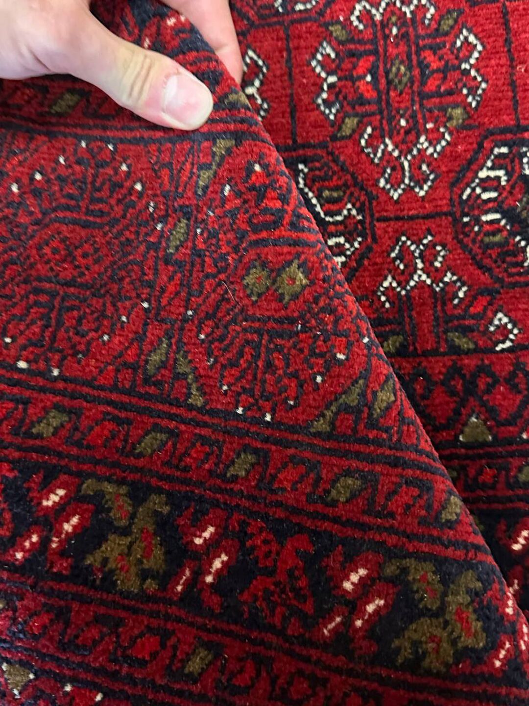 2x1.5 M Afghan Mori Gol Bokhara Rug - Image 4