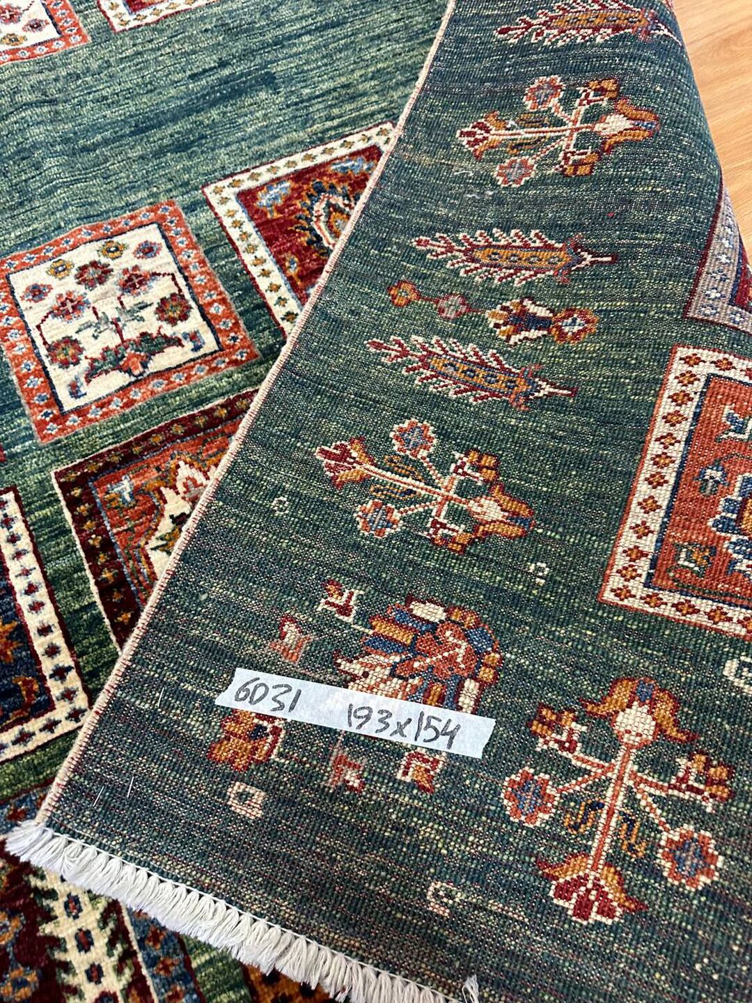 1.9 x 1.5 M Afghan Super Chobi Rug - Image 10