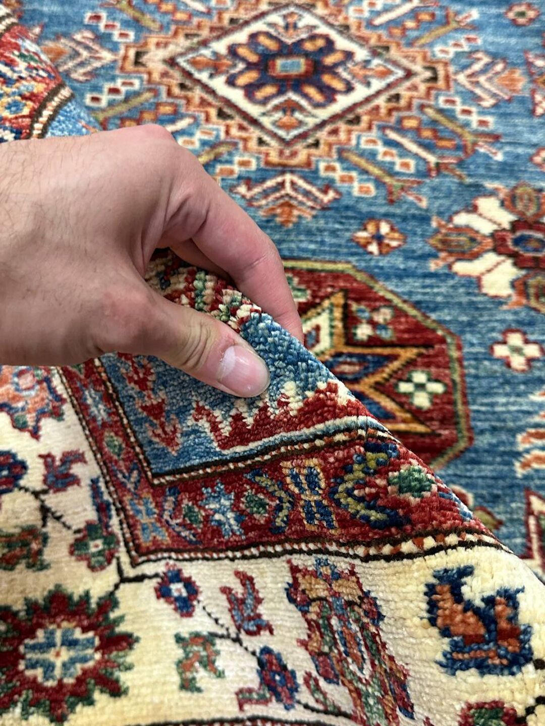 1.5×1 M Afghan Super Kazak Rug - Image 7