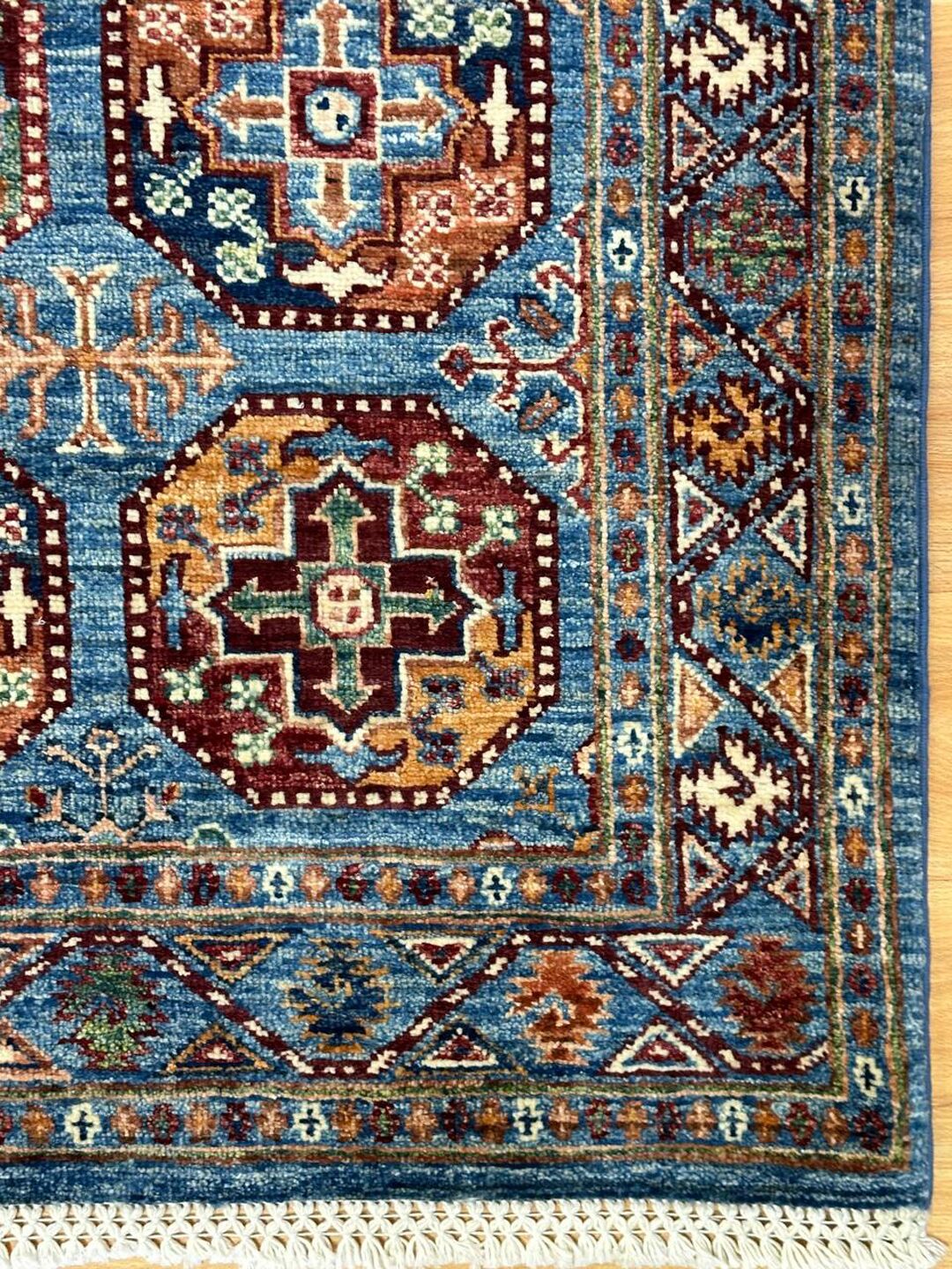 1.24×1.8 M Afghan Super Kazak Rug - Image 5