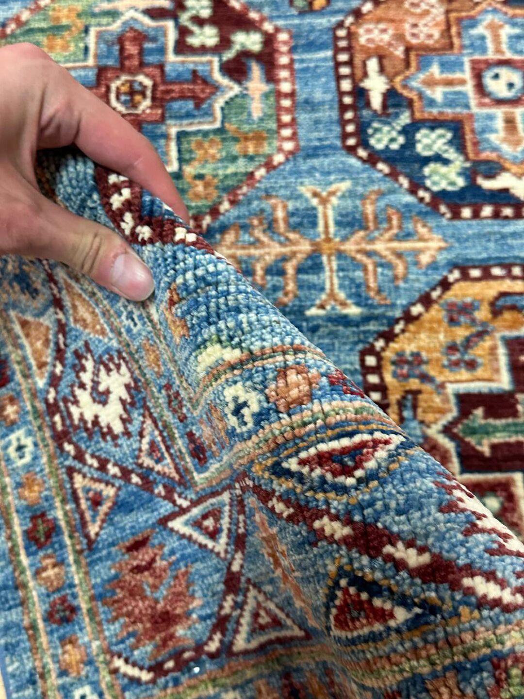1.24×1.8 M Afghan Super Kazak Rug - Image 7