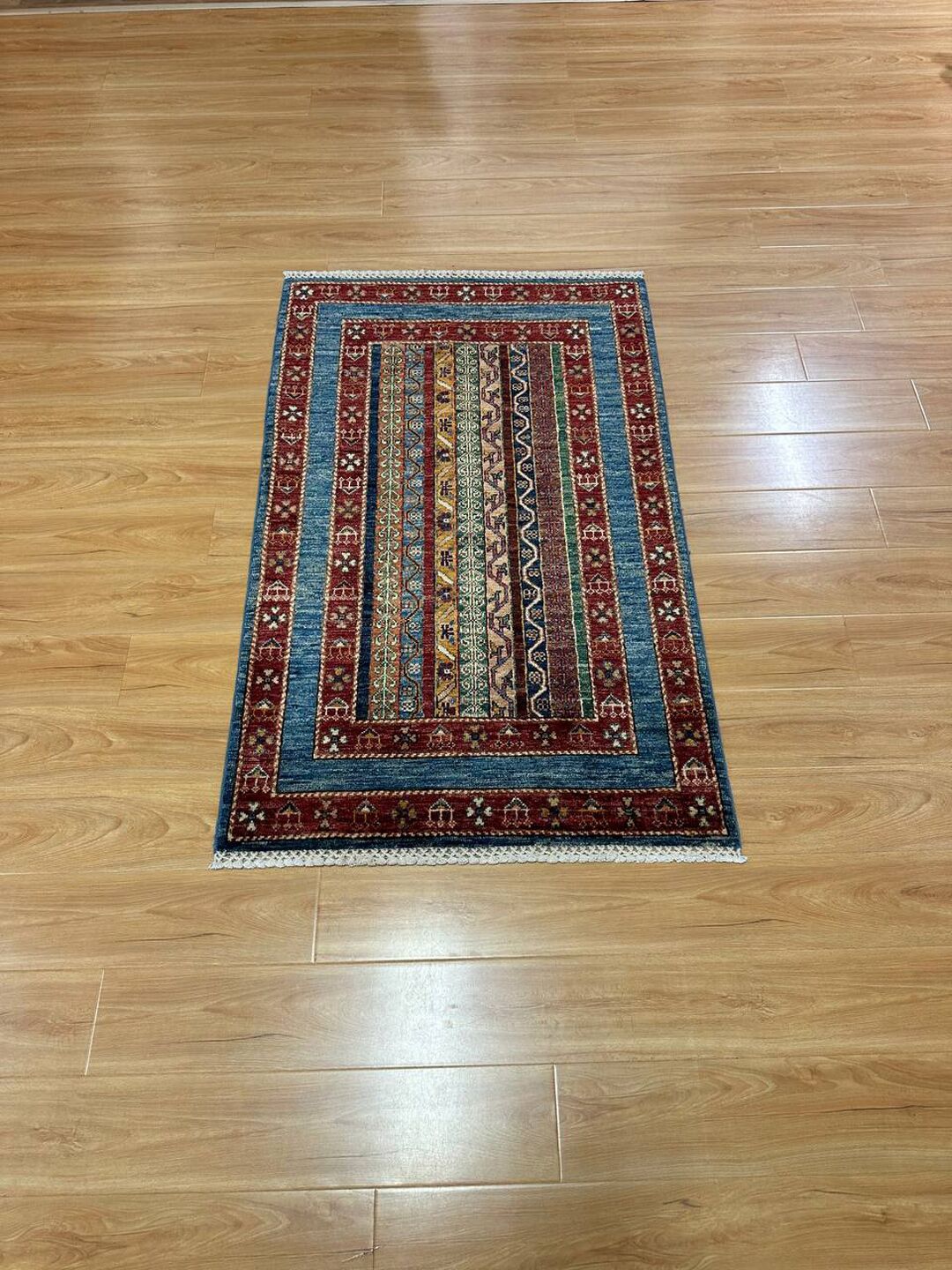 1.27×0.78 M Afghan Super Kazak Rug - Image 2