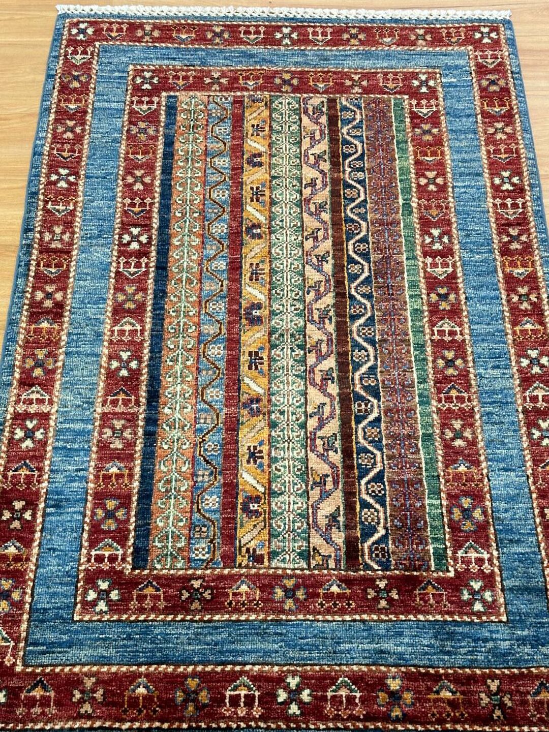 1.27×0.78 M Afghan Super Kazak Rug - Image 3
