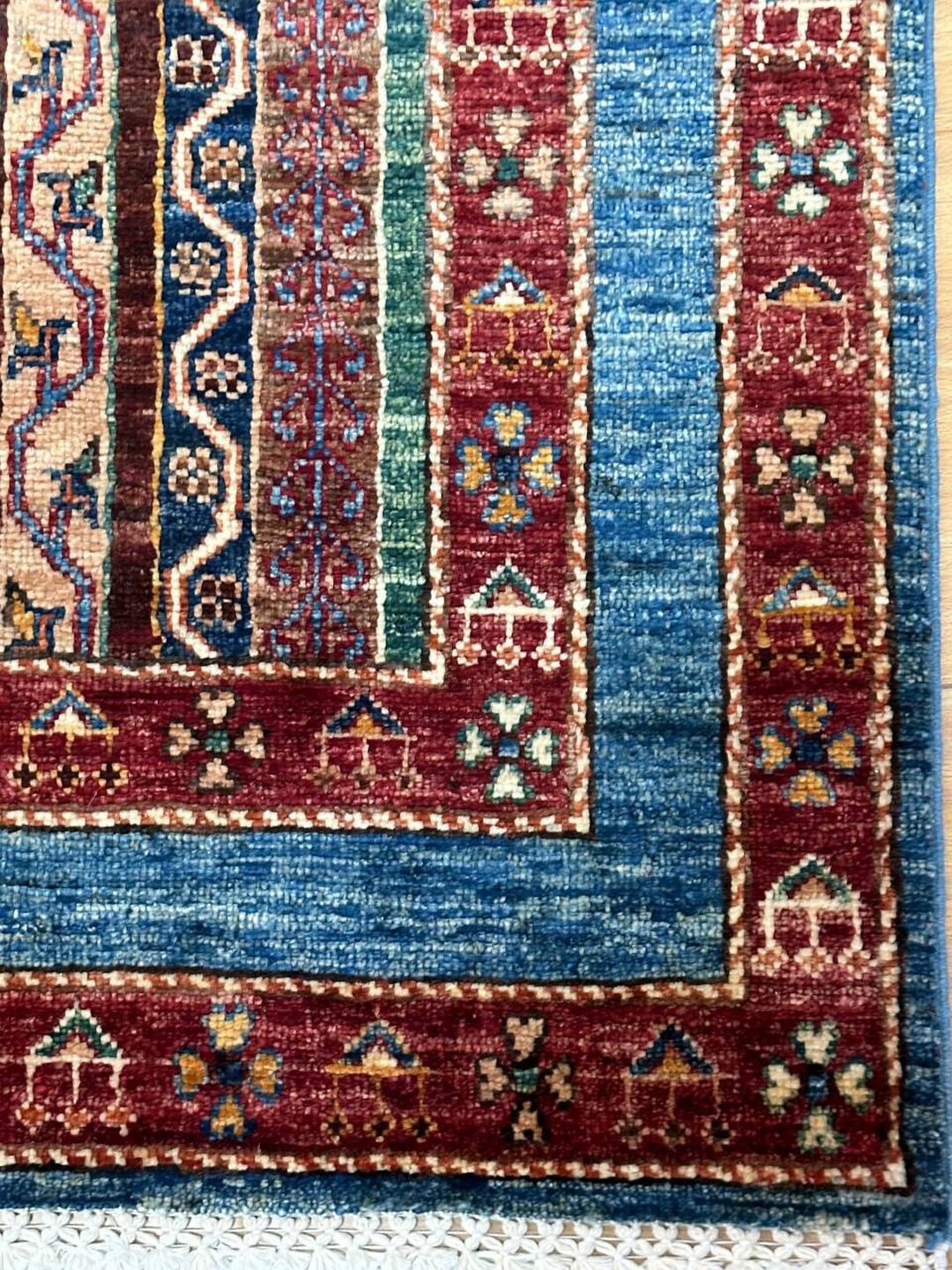 1.27×0.78 M Afghan Super Kazak Rug - Image 7