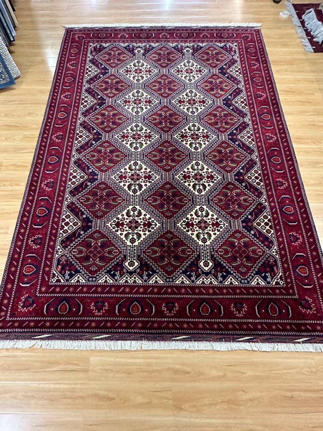 3x2 M Fine Afghan Beljick Rug - Image 7