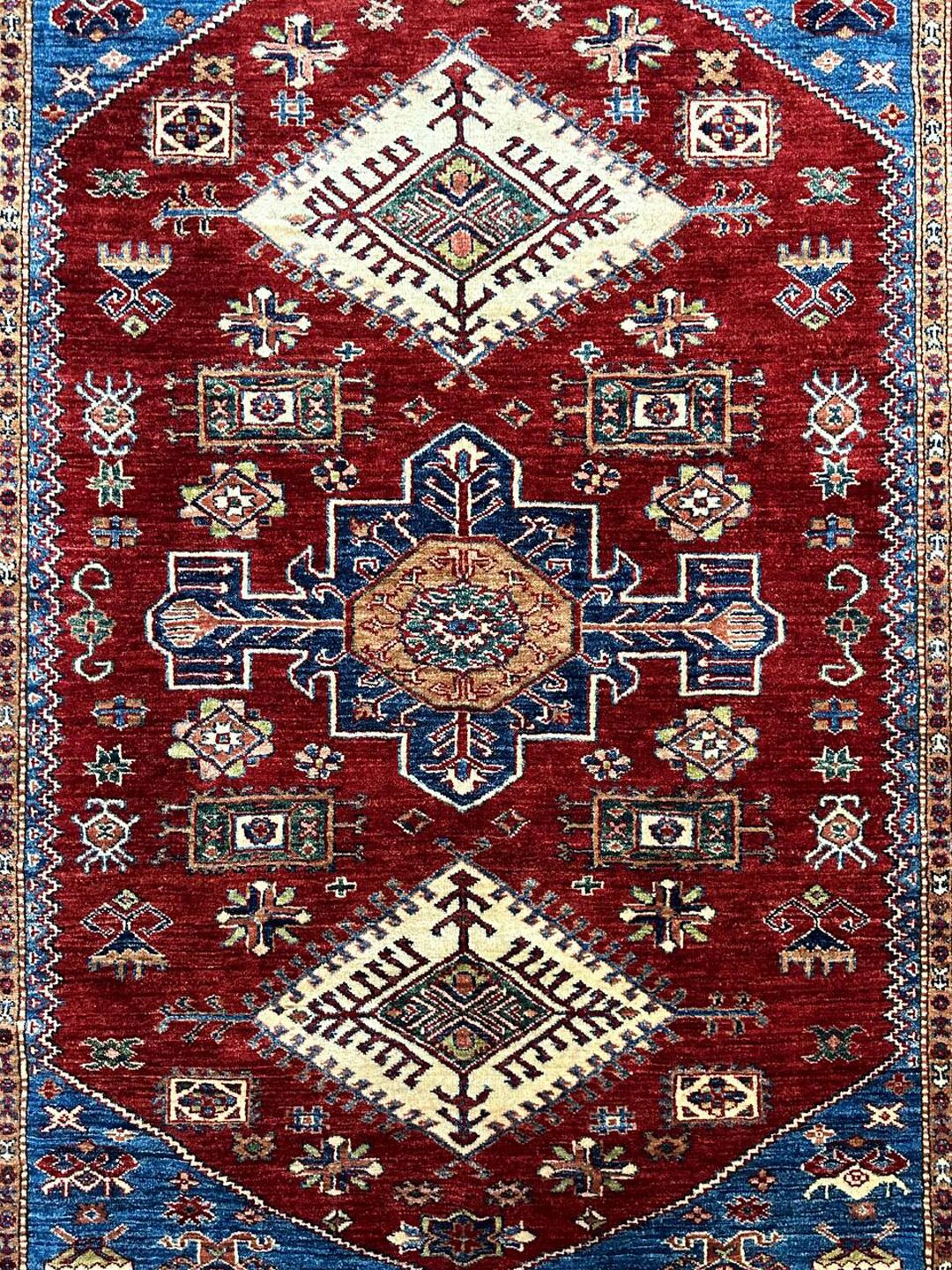 2.7x1.8 M Afghan Super Kazak Rug - Image 3