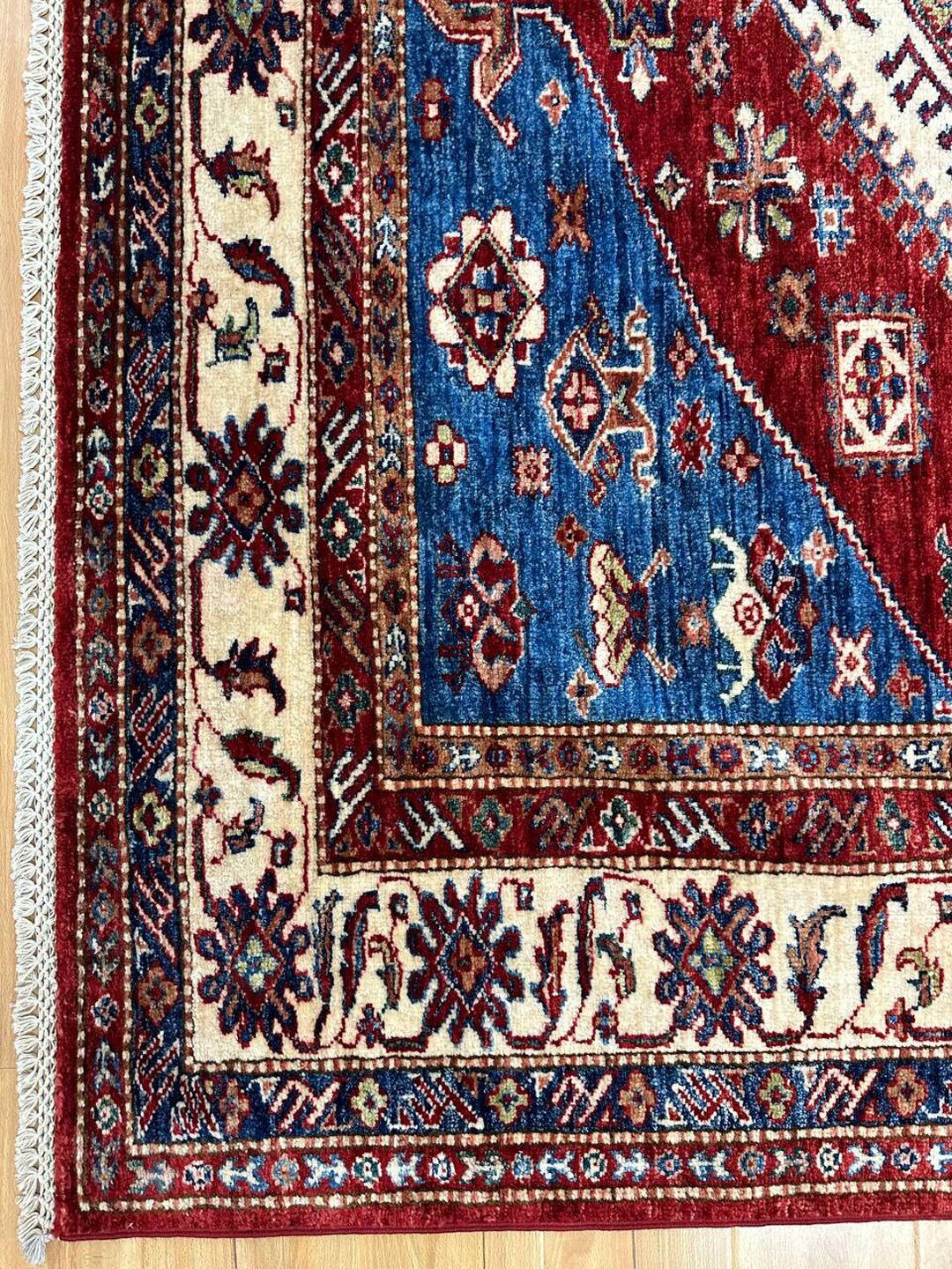 2.7x1.8 M Afghan Super Kazak Rug - Image 4