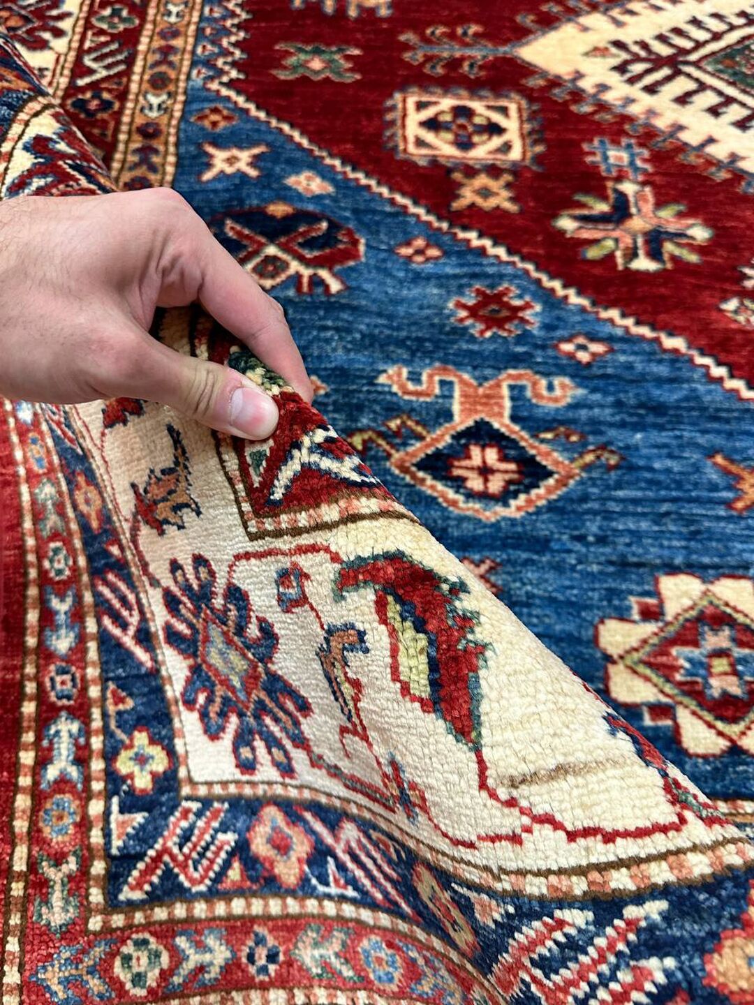 2.7x1.8 M Afghan Super Kazak Rug - Image 6