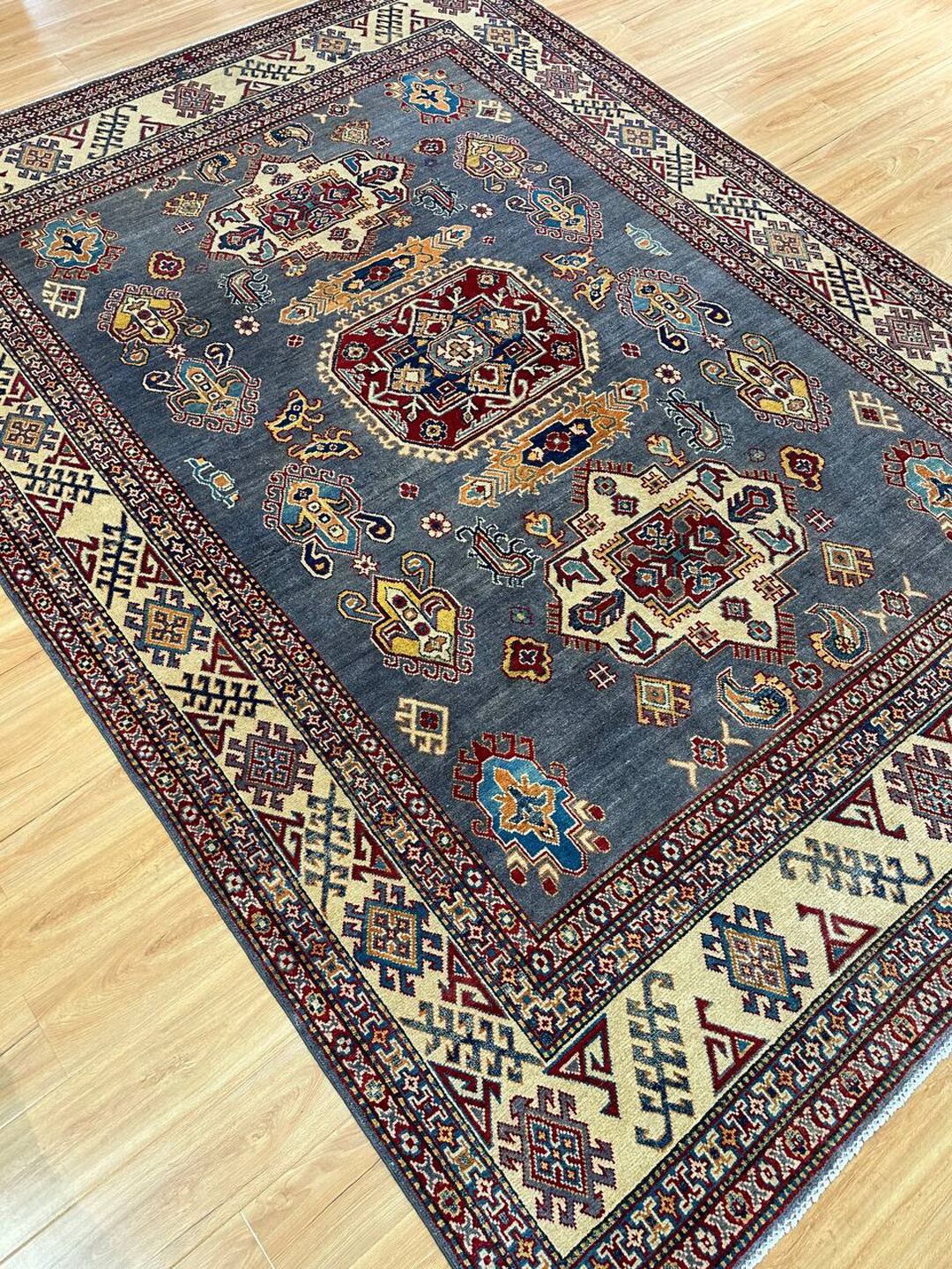 2.7×2 M Afghan Kazak Rug - Image 4