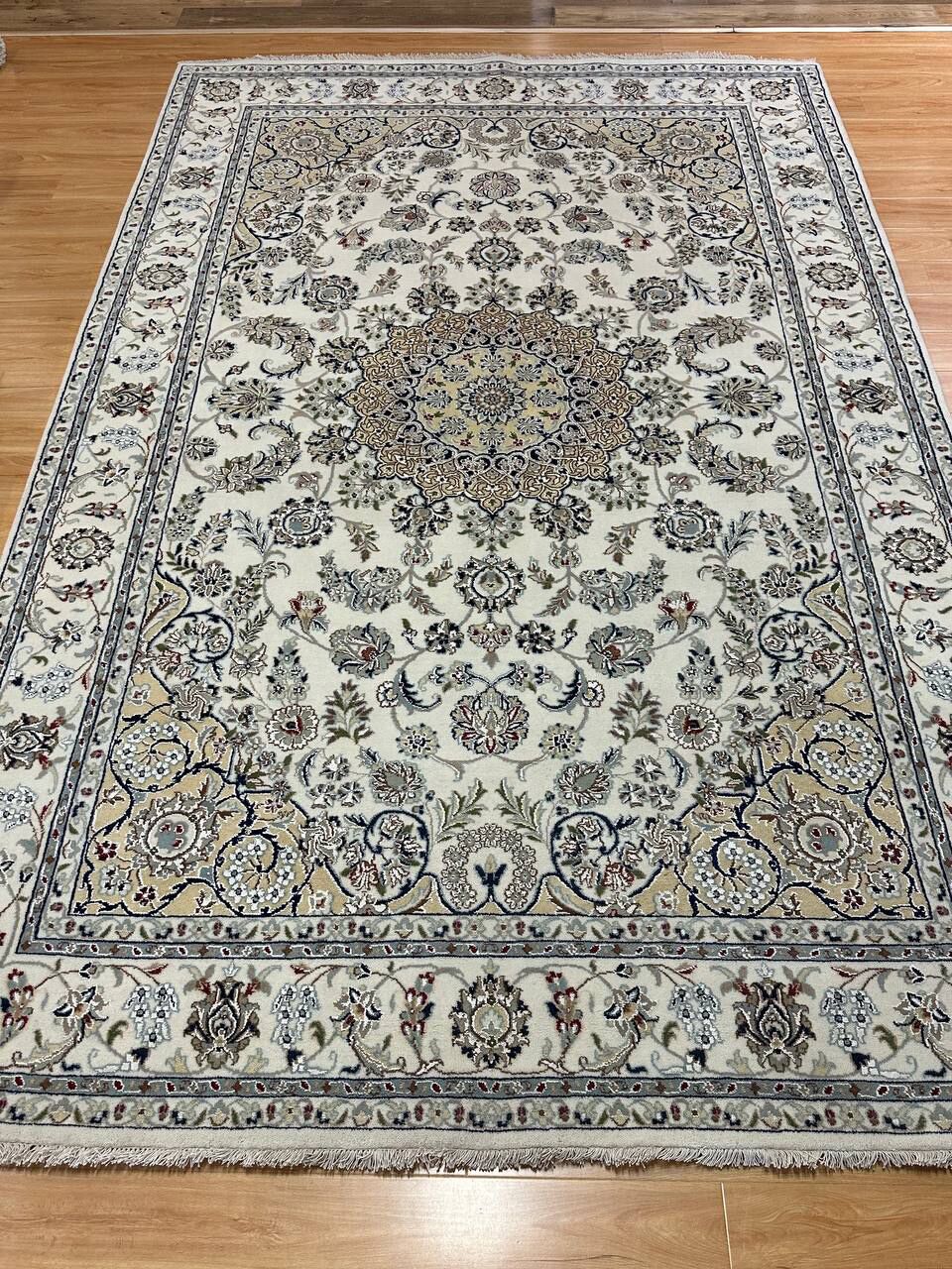 3x2M Indian Wool & Silk Nain Design Rug - Image 2