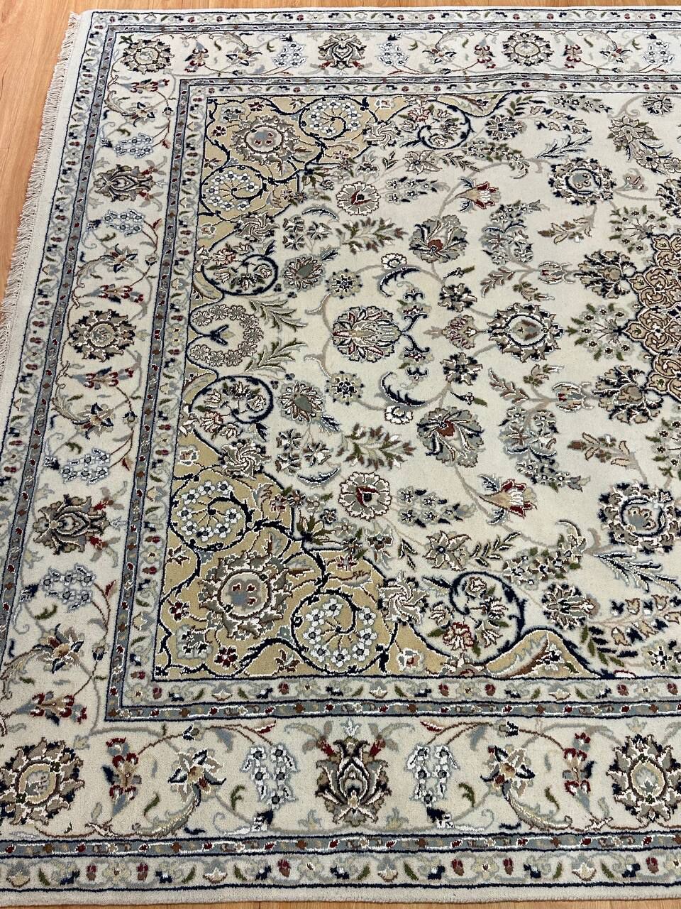 3x2M Indian Wool & Silk Nain Design Rug - Image 8