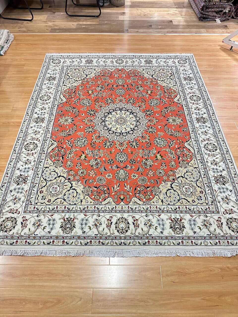 2.5x2M Indian Wool & Silk Nain Design Rug - Image 3