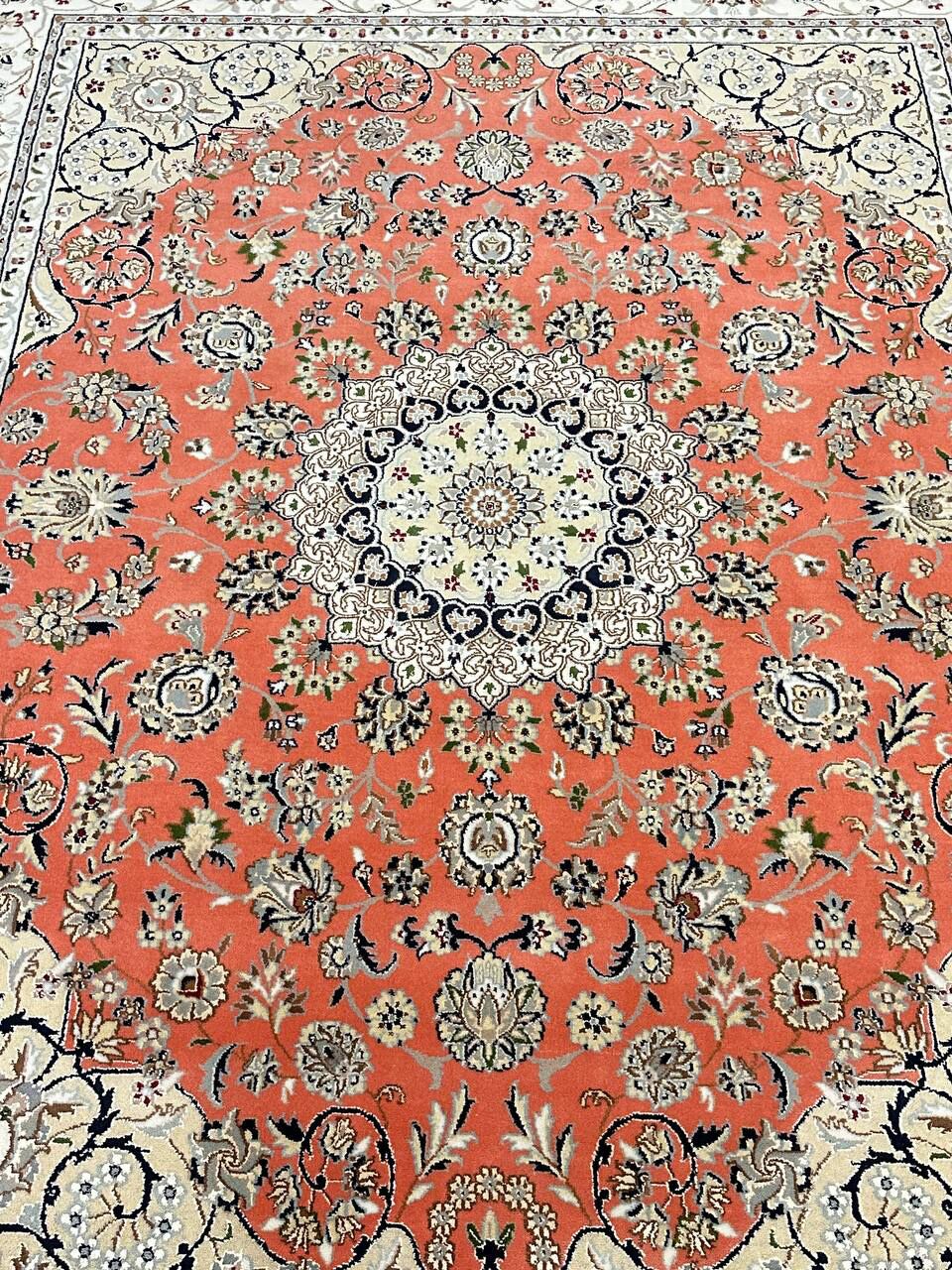 2.5x2M Indian Wool & Silk Nain Design Rug - Image 6