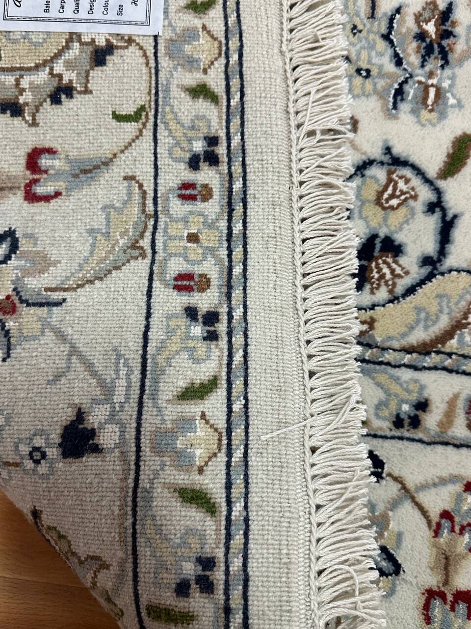 1.5 x 1.5 M Indian Wool & Silk Nain Design Rug - Image 6