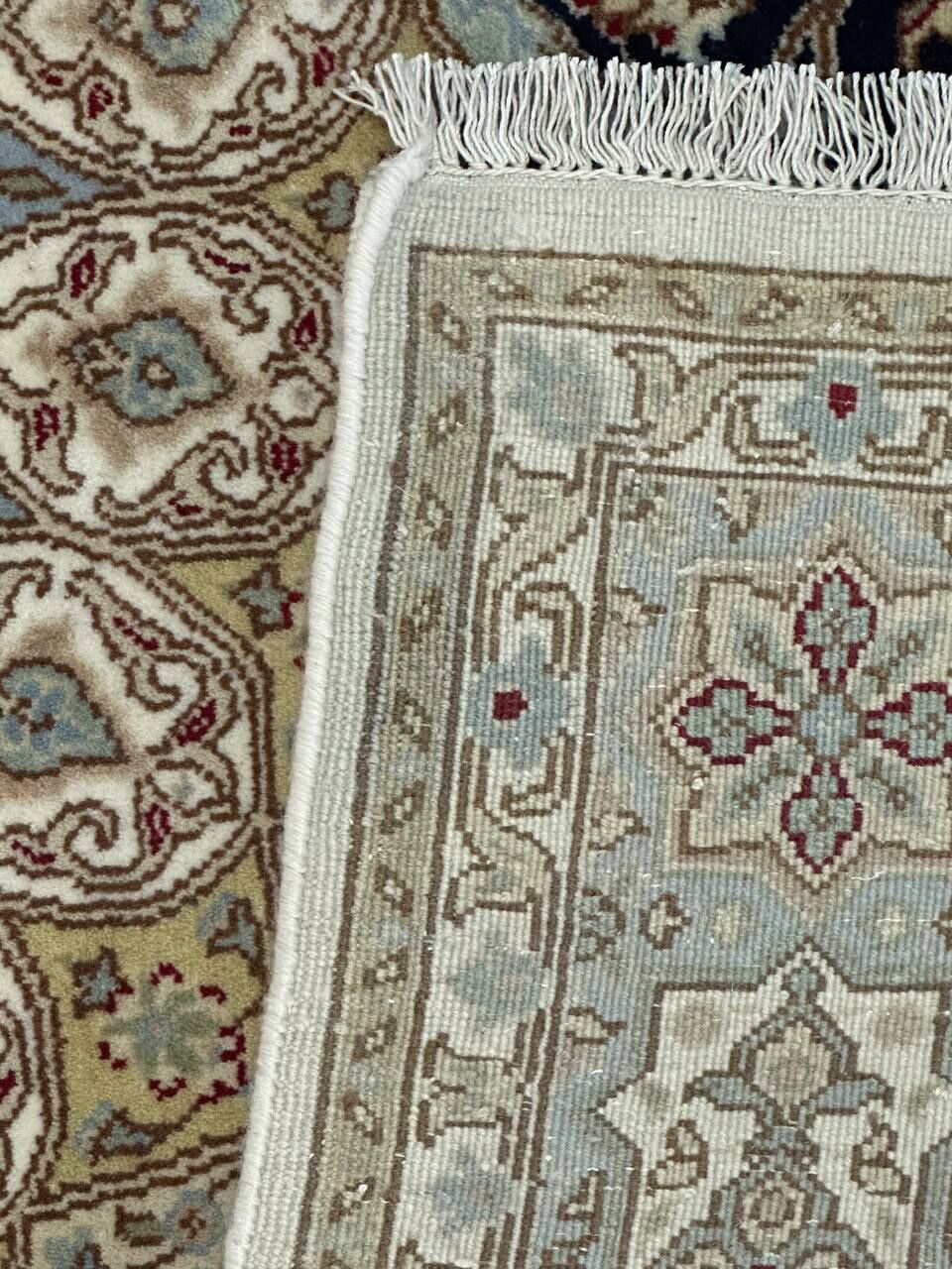 2.15 x 1.55 M Indian Wool & Silk Nain Dome Design Rug - Image 9