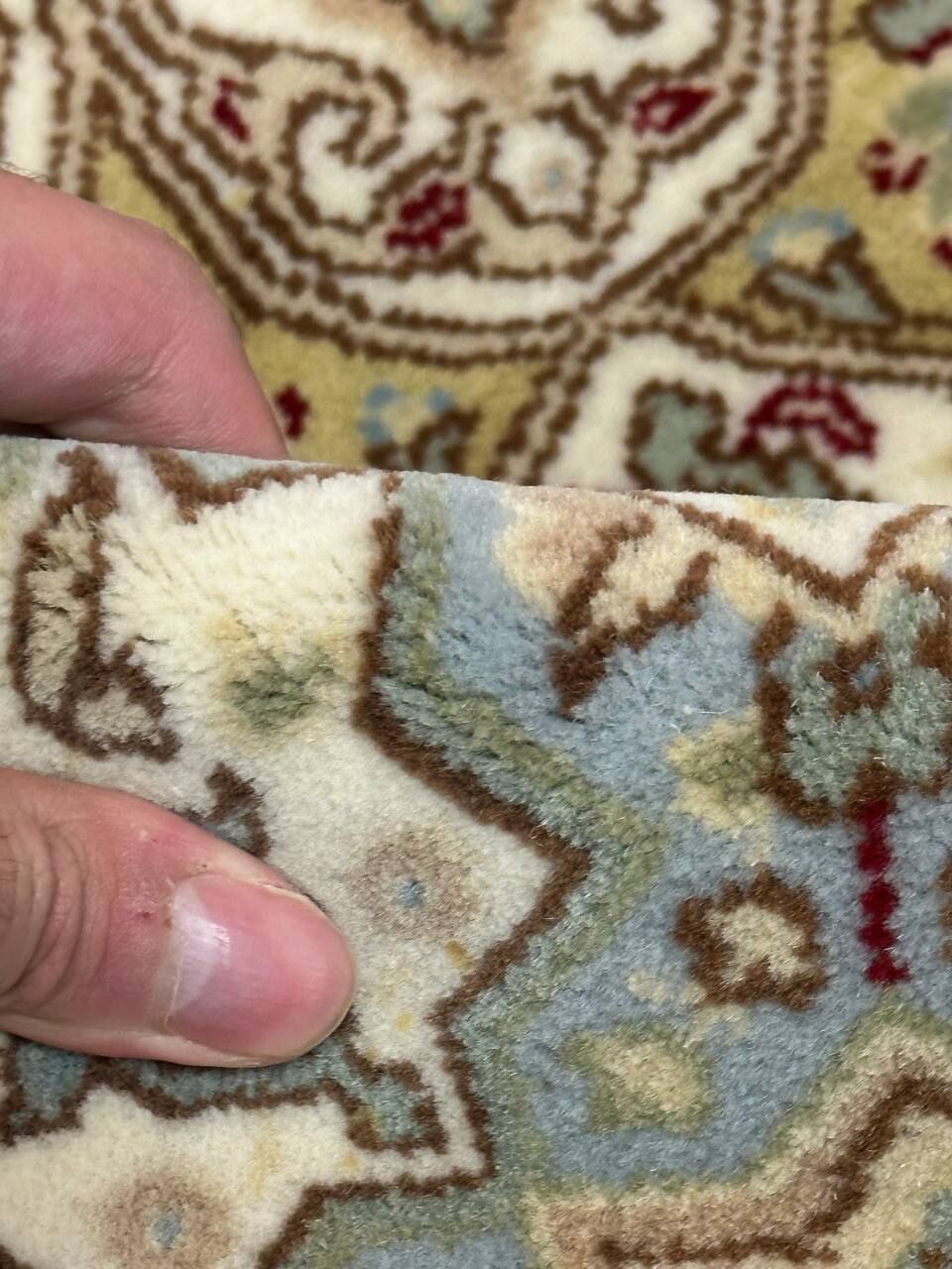 2.15 x 1.55 M Indian Wool & Silk Nain Dome Design Rug - Image 8