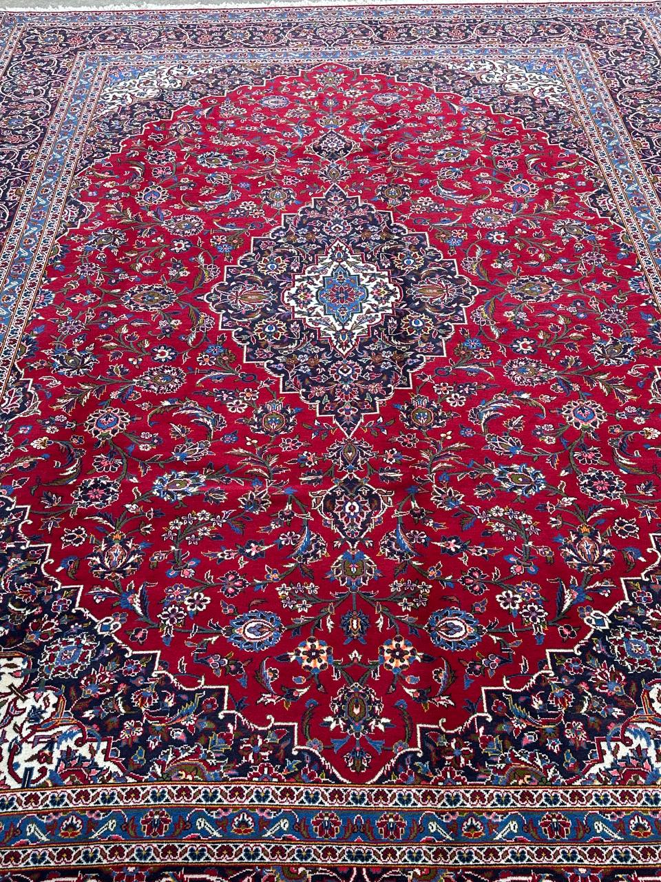 4x3M Signed Royal Traditional Persian Kashan Rug - Image 9