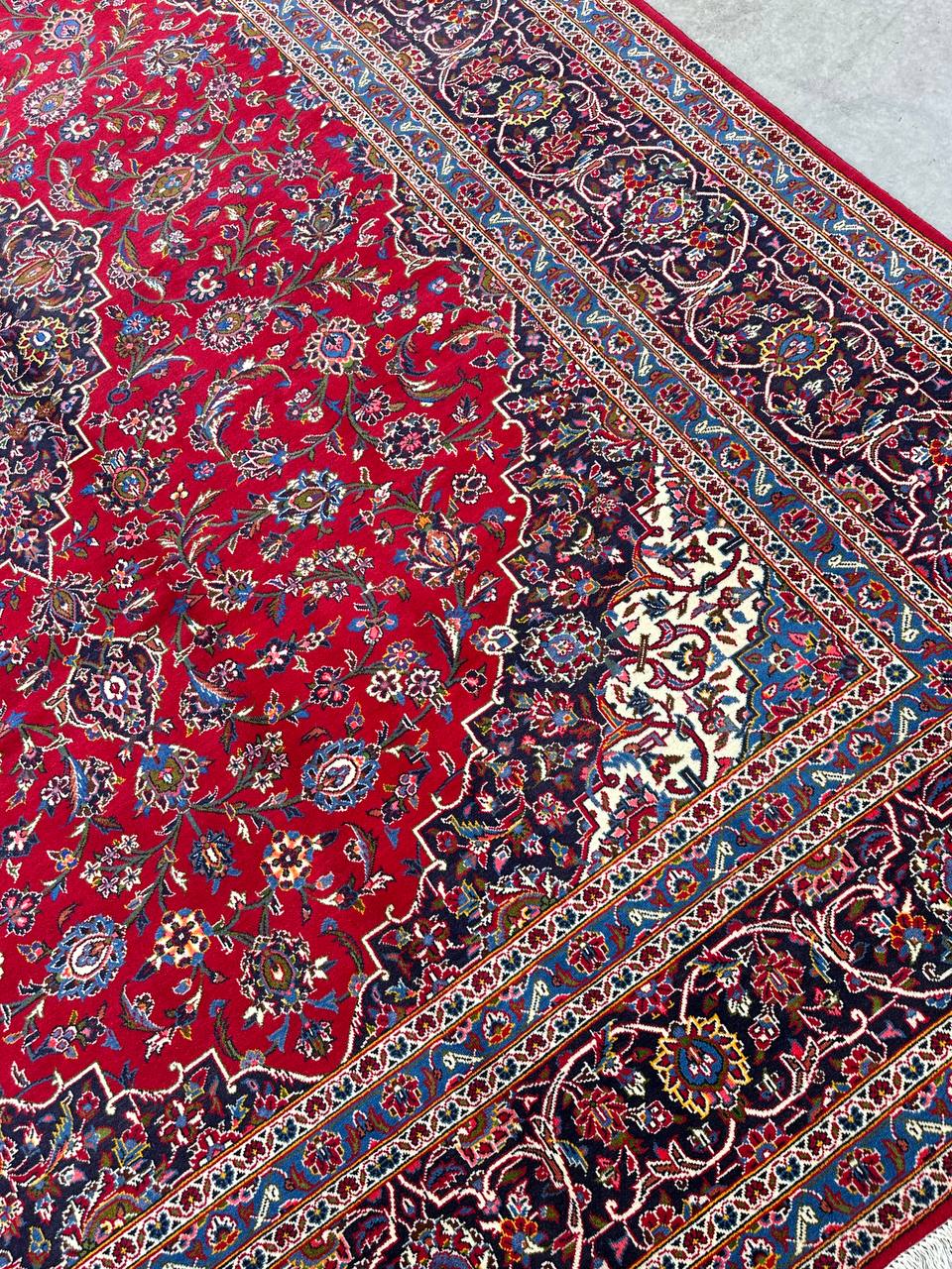 4x3M Signed Royal Traditional Persian Kashan Rug - Image 8