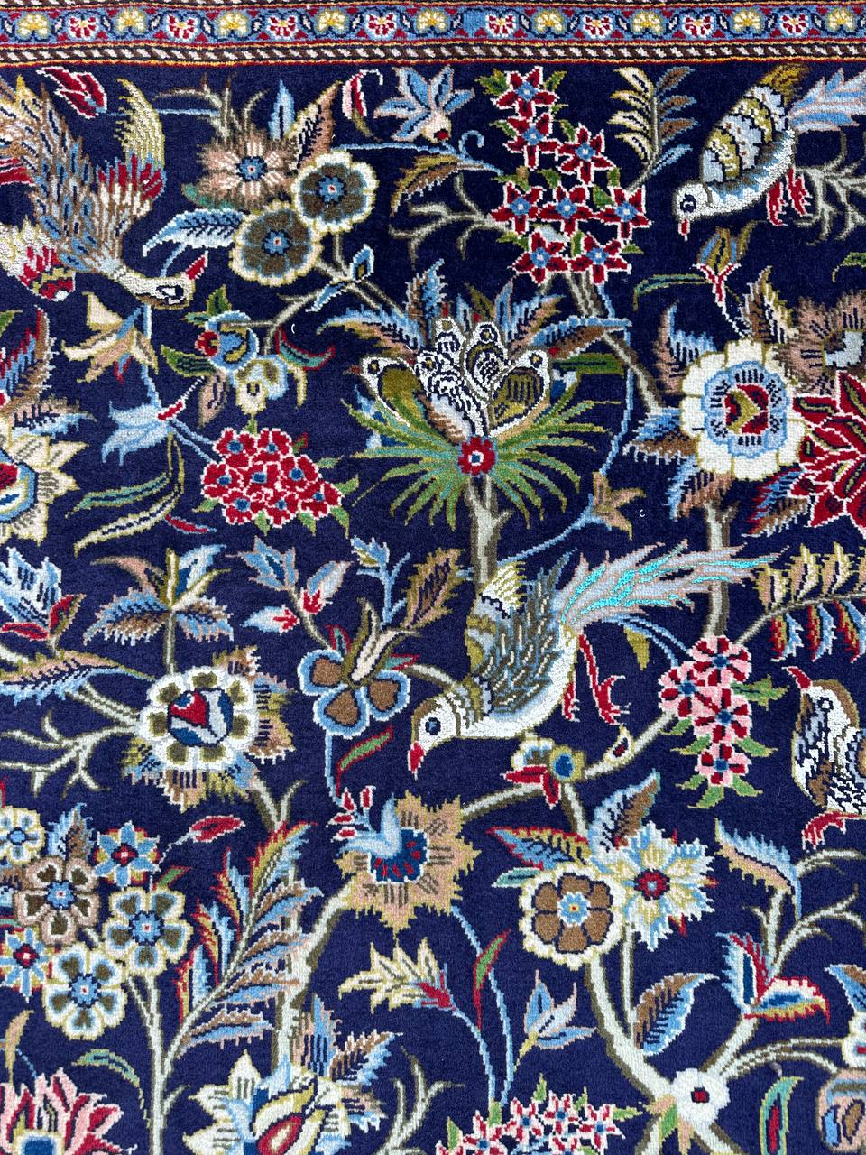 Masterpiece Tree of Life Kashan Rug (Silkinlaid) - Image 5