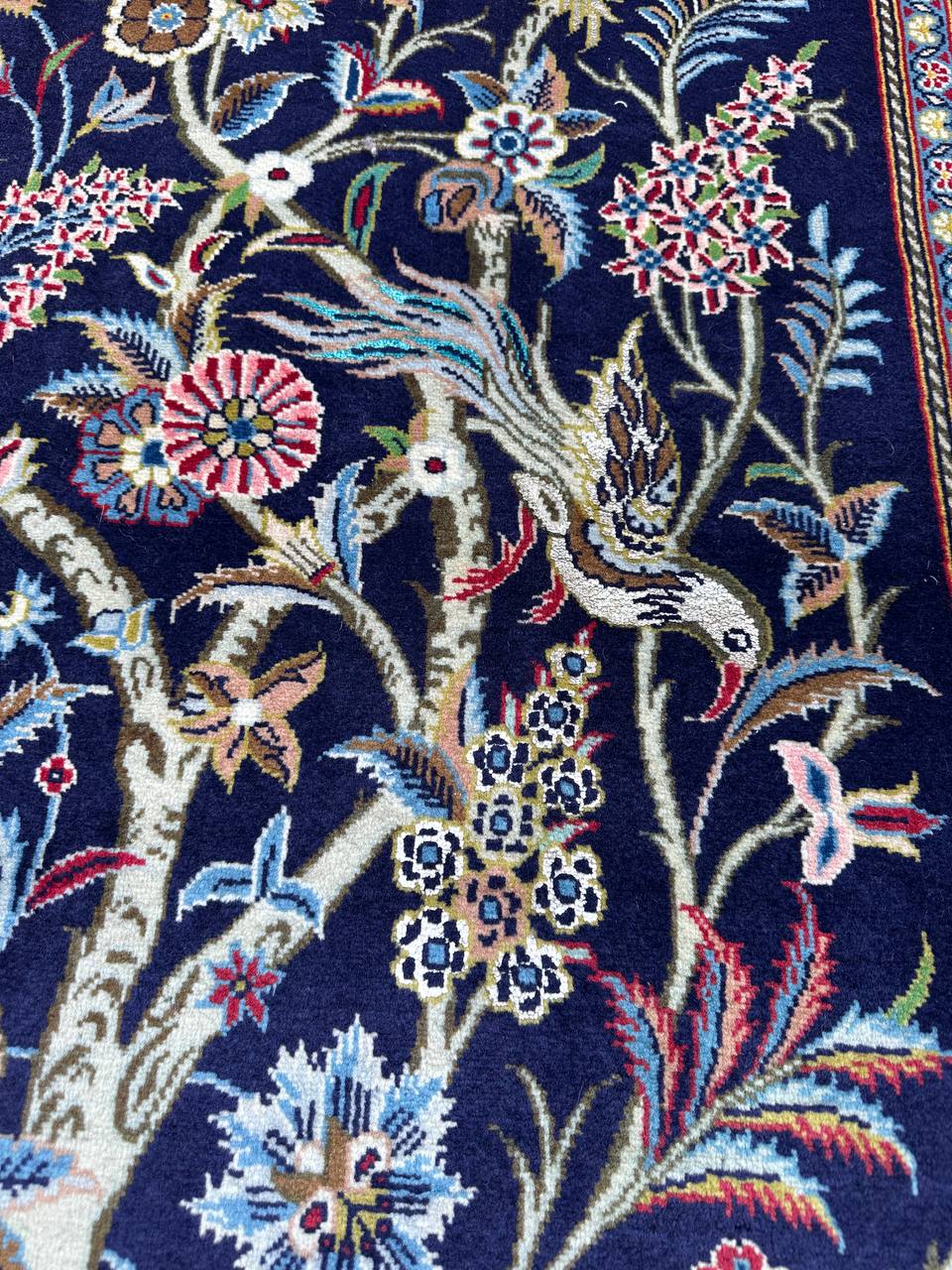 Masterpiece Tree of Life Kashan Rug (Silkinlaid) - Image 4