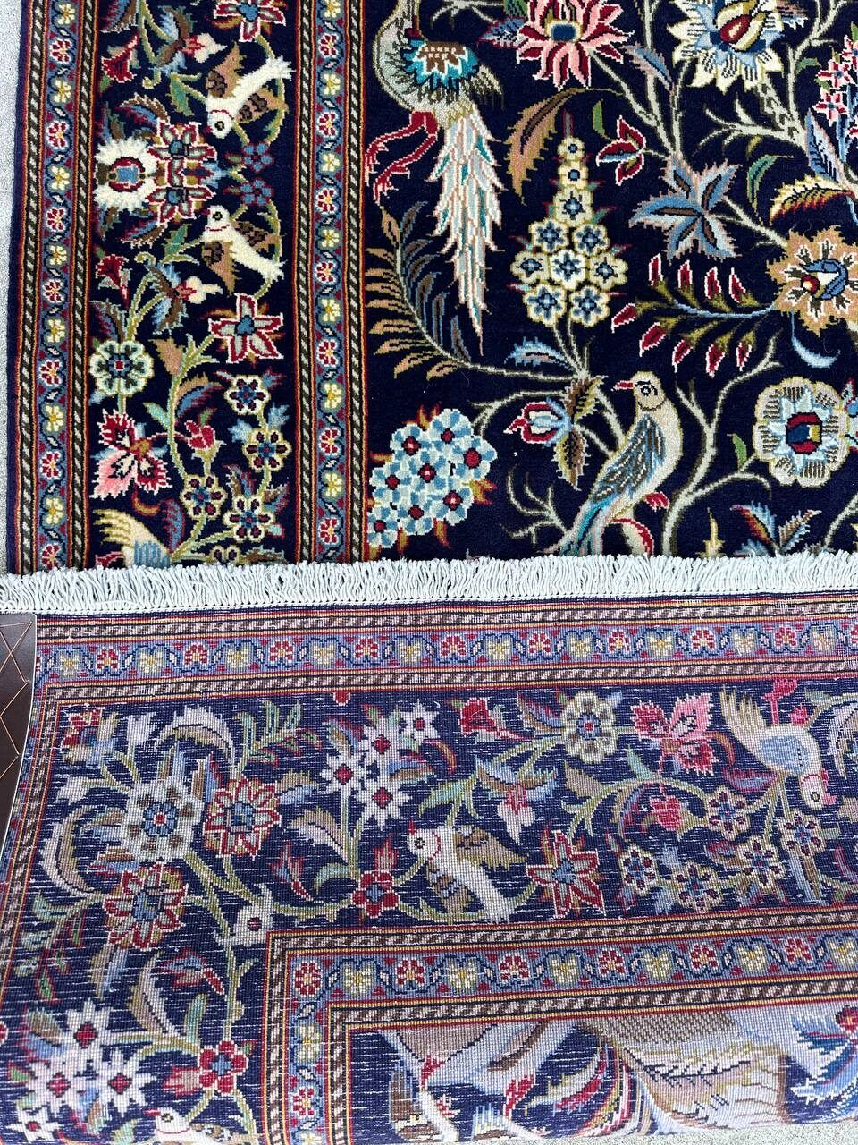 Masterpiece Tree of Life Kashan Rug (Silkinlaid) - Image 7