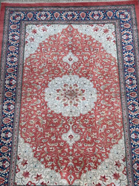 1.17x0.8 M Pure Silk Qom Persian Rug