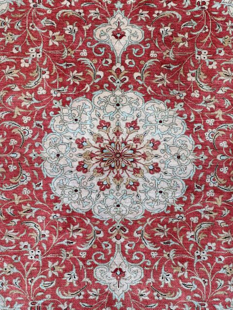 1.17x0.8 M Pure Silk Qom Persian Rug - Image 3