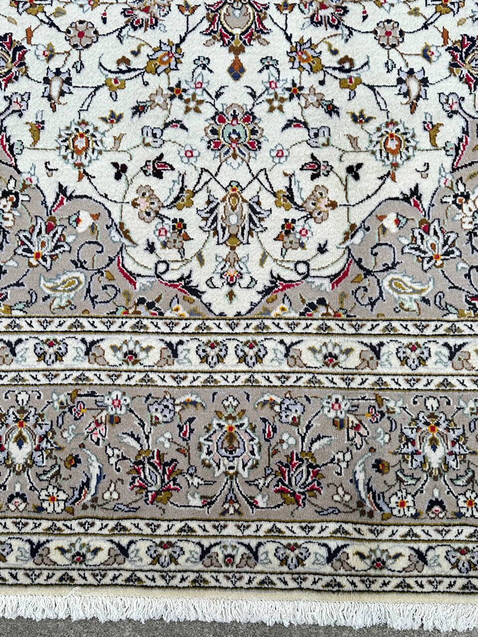 3.5x2.5M Beige Persian Kashan Rug - Image 5