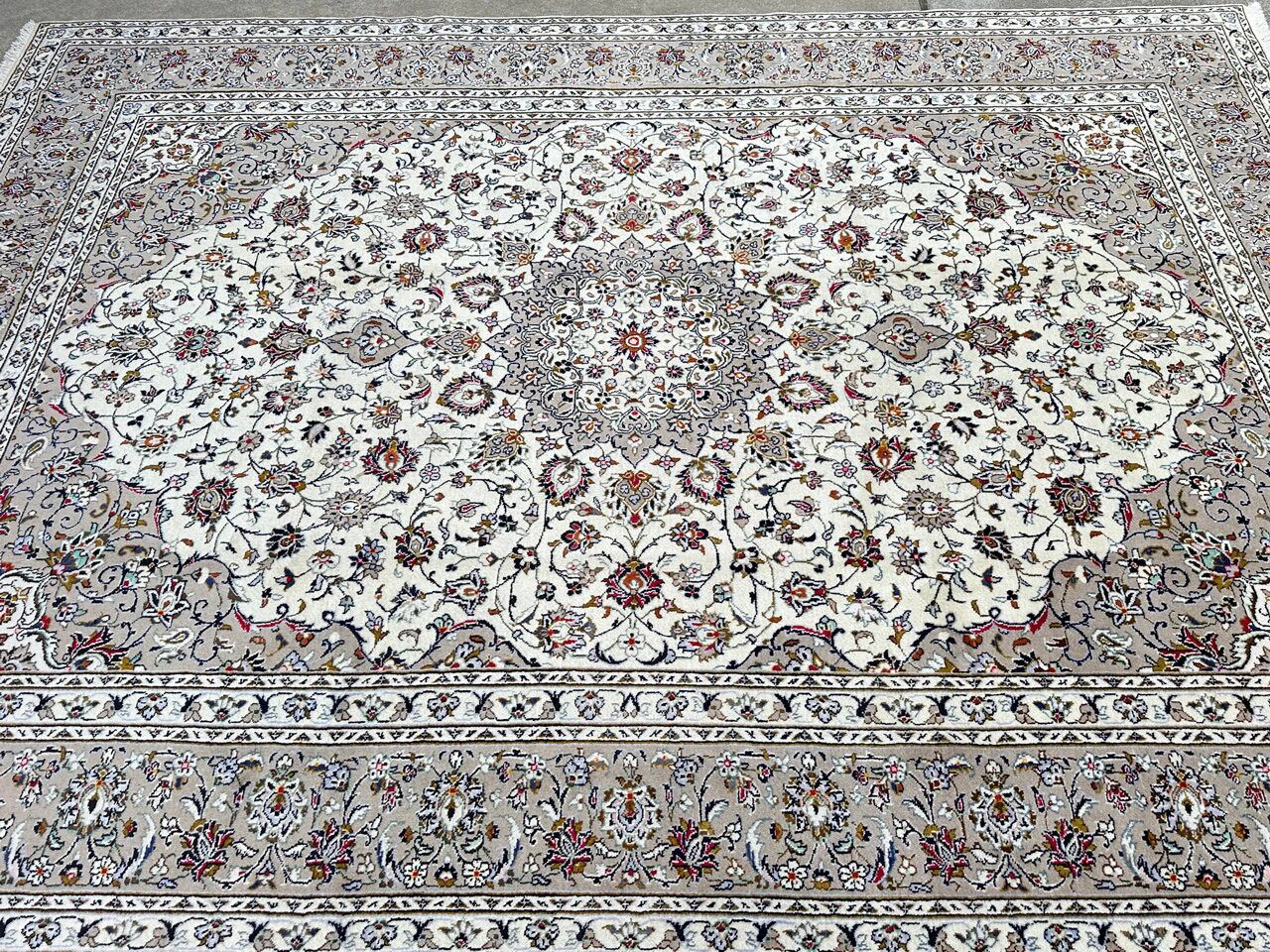 3.5x2.5M Beige Persian Kashan Rug - Image 11