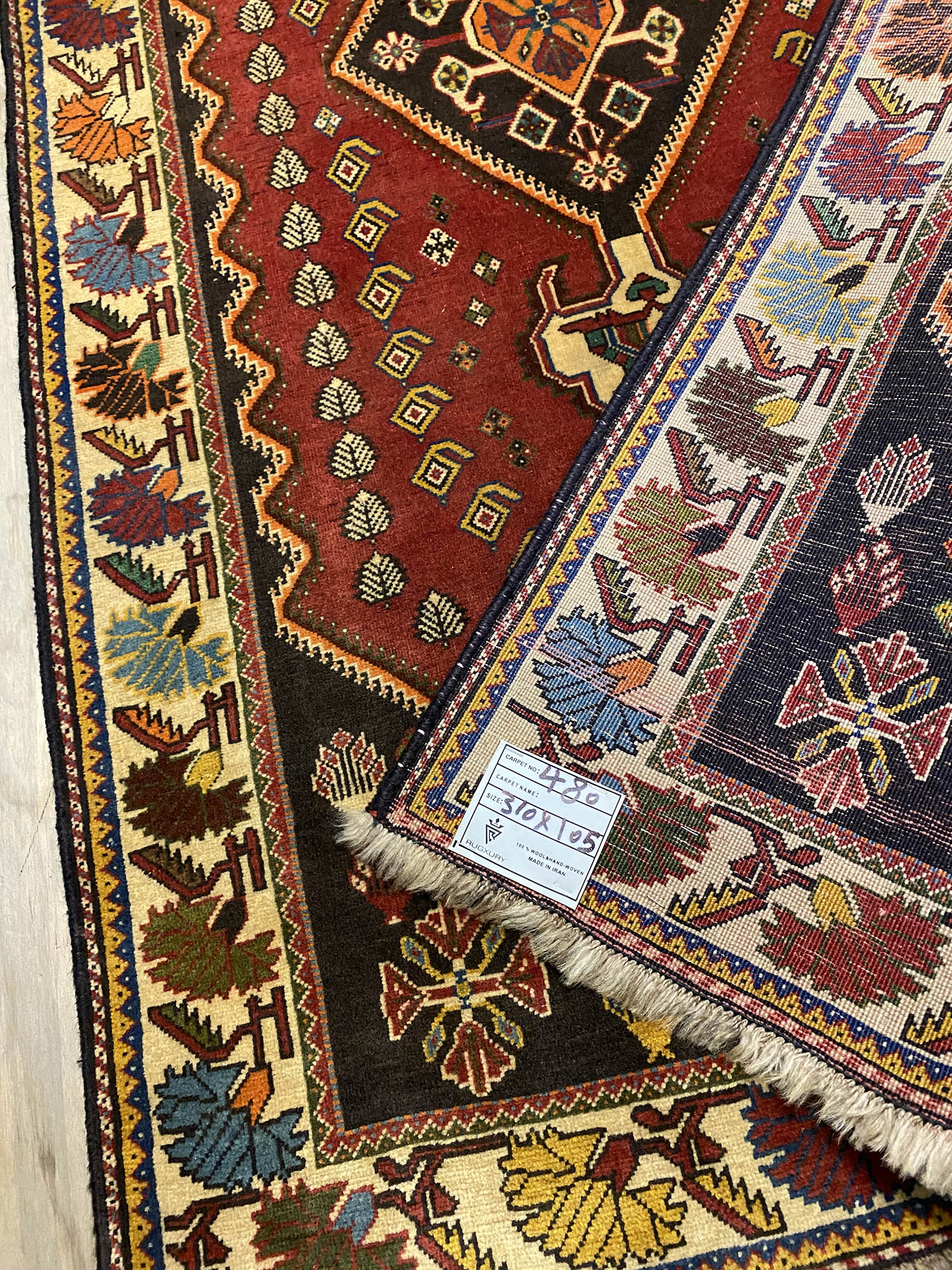 3M Qashghai Shiraz Persian Runner - Image 5