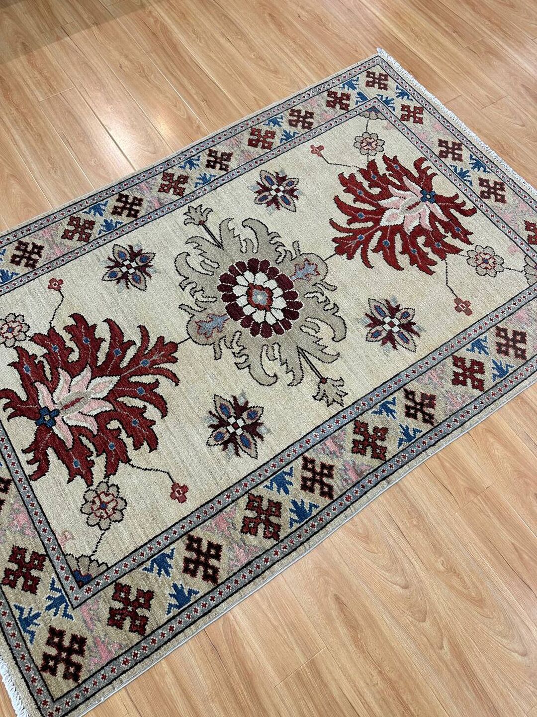 1.8x1.2M Afghan Kazak Rug - Image 2