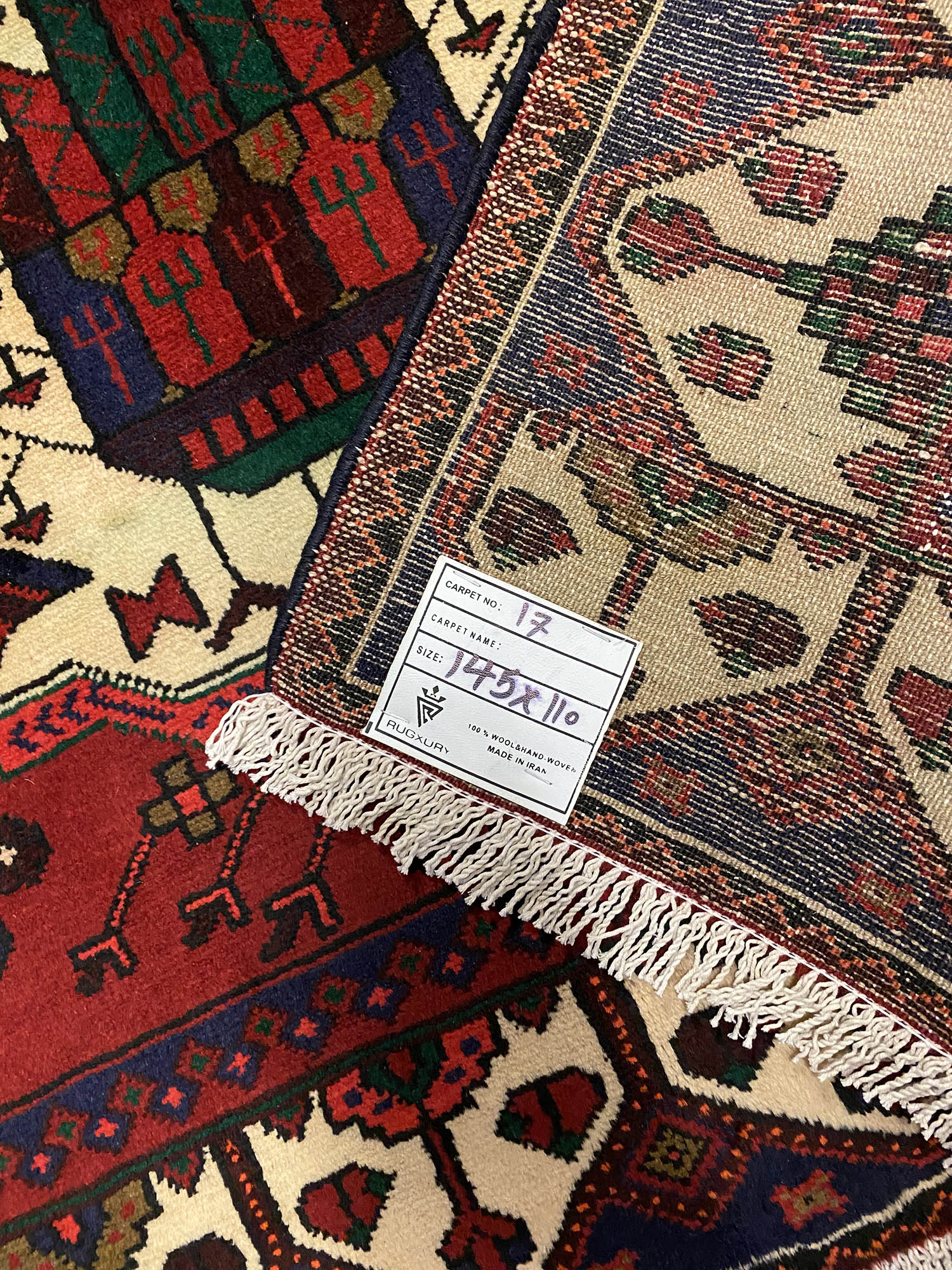 1.4x1.1M Antique Persian Saveh Rug - Image 2