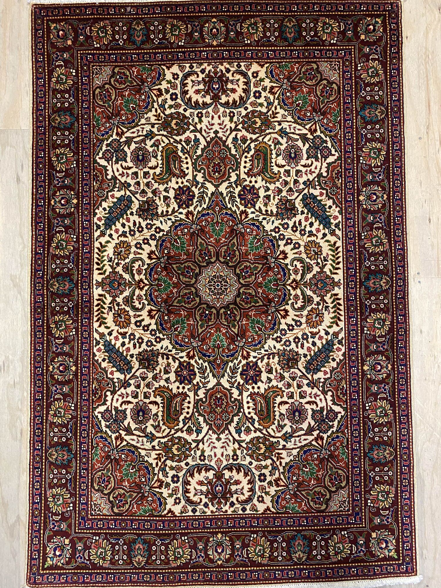 1.5x1M Vintage Tabriz Persian Rug