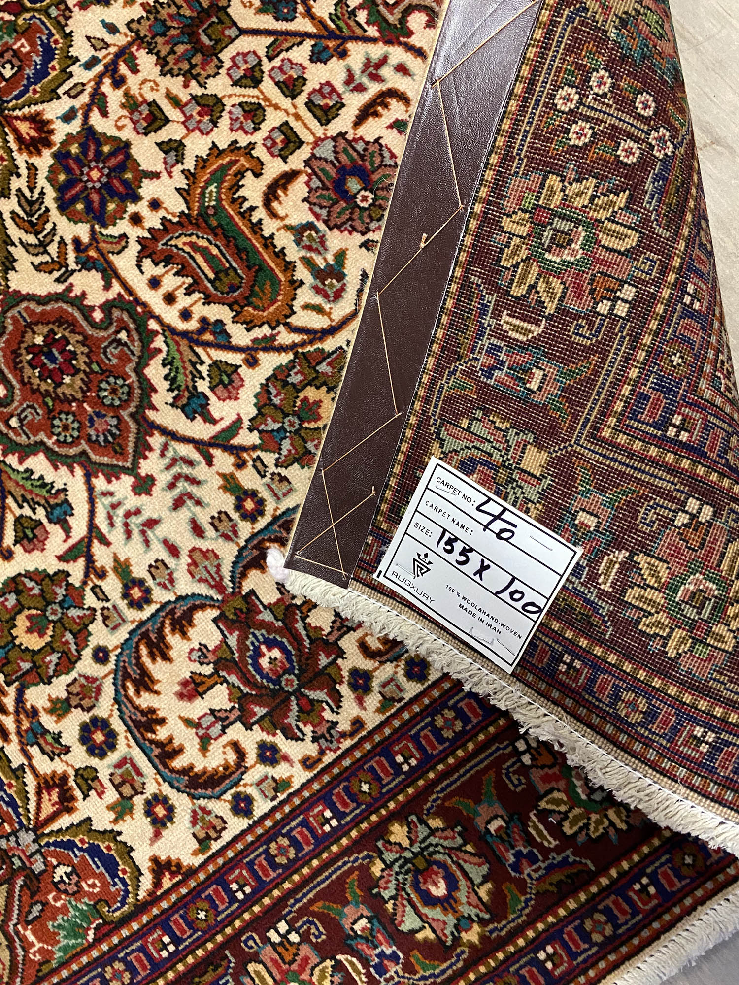 1.5x1M Vintage Tabriz Persian Rug - Image 2