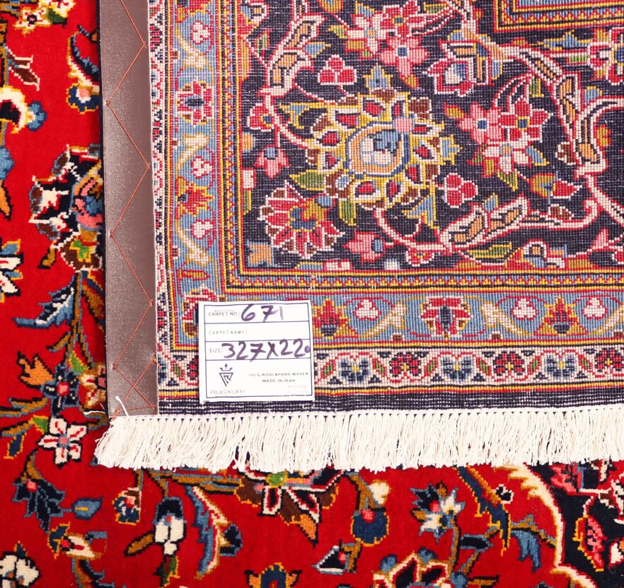 3.2x2.2M Signed Traditional Persian Kashan Rug - Image 4