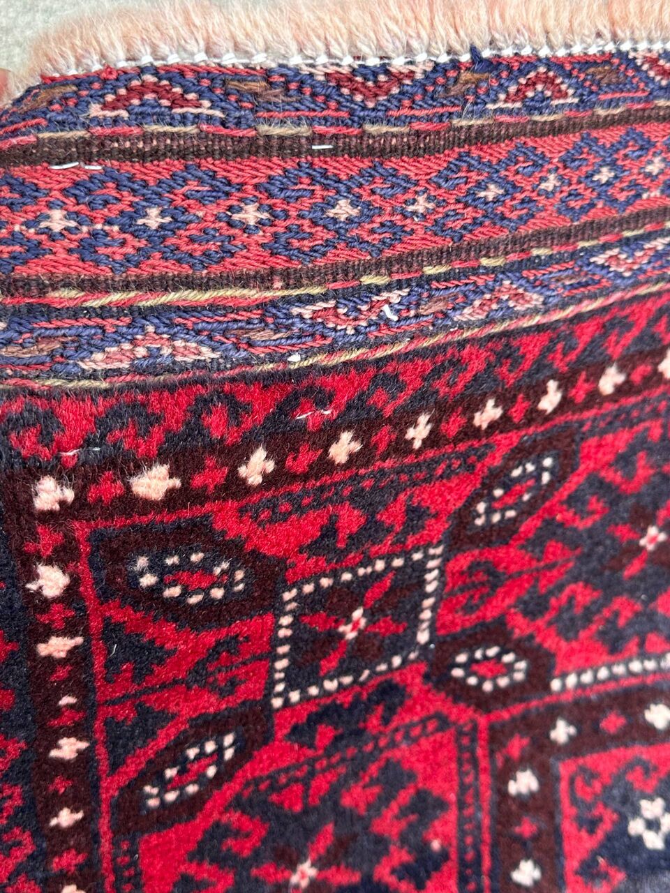 2x1M Antique Persian Balouchi Nomadic Rug (70 yrs Old) - Image 5
